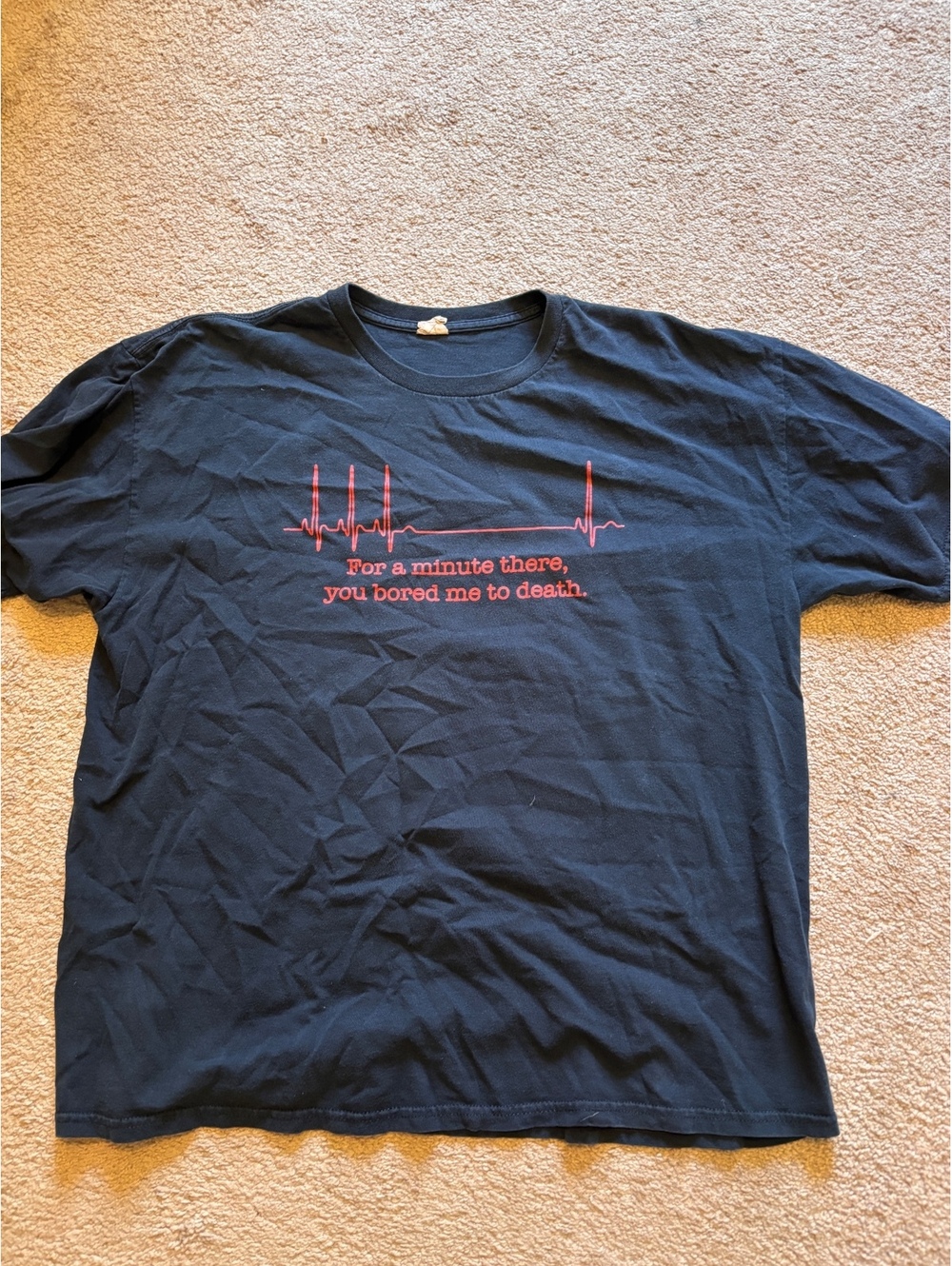 Vintage black 90s tee bored to death size l